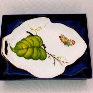 I. Godinger & Co trinket dish, Jardin leaf tray